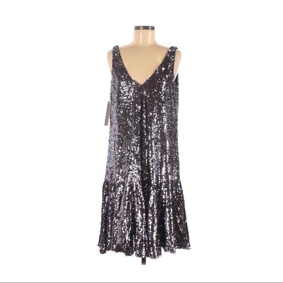 Anthropologie SP NWT Sybil Sequined Bow Back Dress - Picture 2 of 9